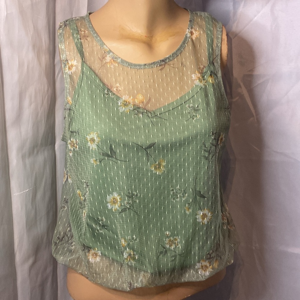Liberty Love Sage Floral Tank Top